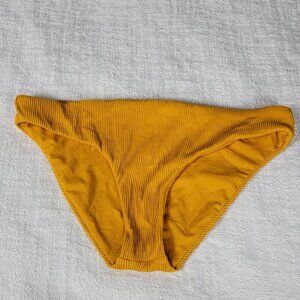 Gianni Bini Swim Bottom Mustard Yellow Textured Lined Women's size Large